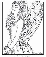 Angel Coloring Realistic Pages Getcolorings Printable sketch template