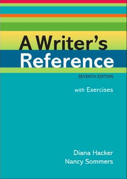 writers reference  exercises edition   diana hacker nancy