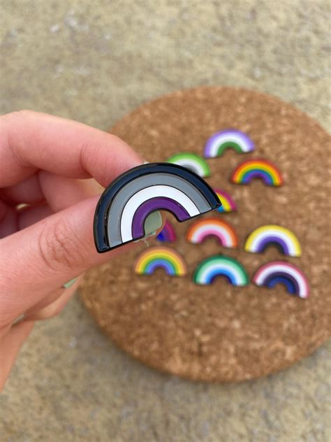 asexual rainbow enamel pin asexual pin asexual pride ace etsy