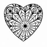 Mandala Heart Svg Coloring Pages Tattoo Mandalas Patterns Mandalasvg Choose Board sketch template