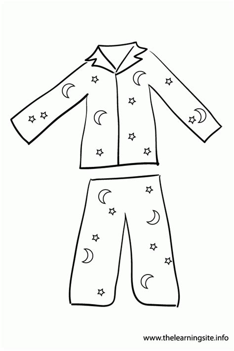 printable pajama coloring pages