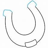 Horseshoe Draw Drawing Lines Easy Heels Three Disconnected Gives Straight Shape Each sketch template
