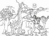 Mewarnai Kebun Binatang sketch template