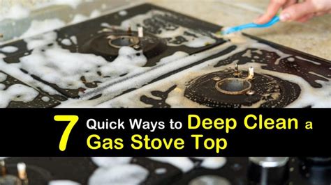quick ways  clean  gas stove top