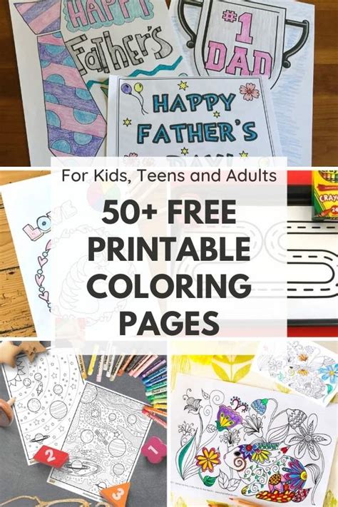printable fun  educational coloring pages  kids teens