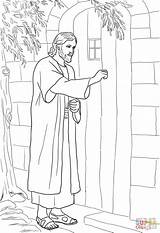 Jesus Door Knocking Coloring Pages Bible Supercoloring Clipart Printable Color Kids Online Christian Rejected Adult Nazareth Children Sunday Doors Clip sketch template