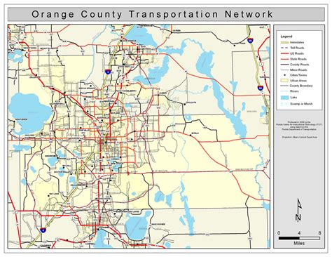 orange county road network color