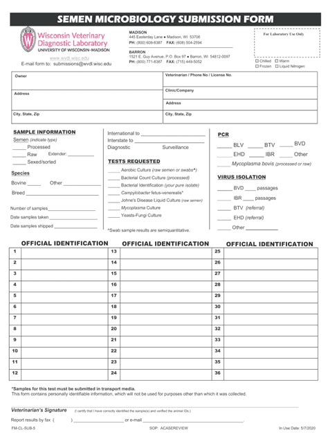 Semen Microbiology Diagnostics Form Fill Out And Sign Printable Pdf