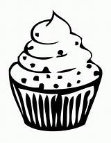 Coloring Printable Pages Cupcake Popular sketch template
