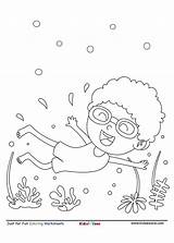 Scuba Diving Swimming Kidzezone sketch template