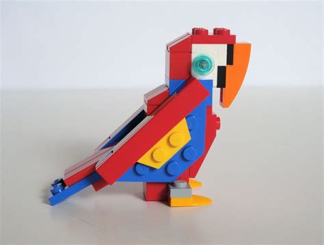 lego creator parrot  final model side view lego activities lego creator lego design