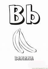 Letter Alphabet Coloring Printable Pages Letters Alphabets Banana Color Preschool Worksheets Kids Sheets School Worksheet Book Print Education Choose Board sketch template