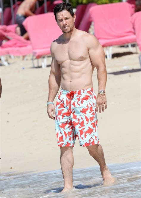 Mark Wahlberg Shows Off His Abs At The Beach