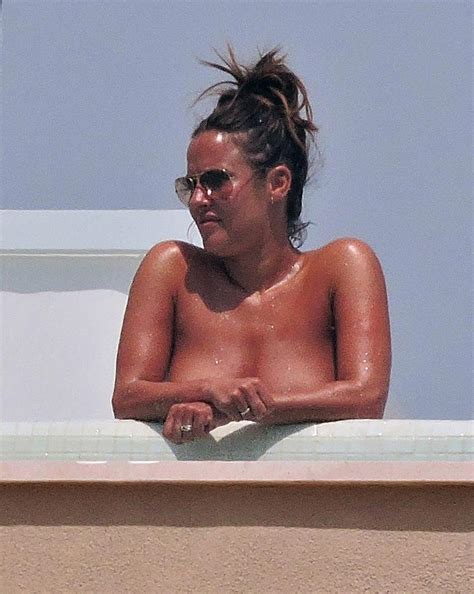 caroline flack gets topless outdoors the fappening 2014