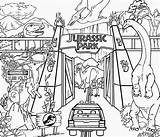 Coloring Park Pages Jurassic Gate Coloringbay sketch template