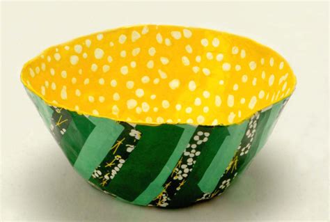 art  small hands papier mache layered bowls