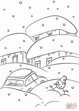 Coloring Winter Weather Pages Supercoloring Printable Drawing sketch template