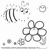Dots Join Bee Kids Sheets Worksheets Alphabet Matching Letter Activities Color Printable Activity Connect Letters Abc Search Print English Google sketch template