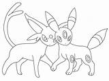 Umbreon Espeon Coloring Pages Pokemon Printable Lineart Color Coloringhome Becuo Getdrawings Downloadable Deviantart Print Getcolorings Related sketch template