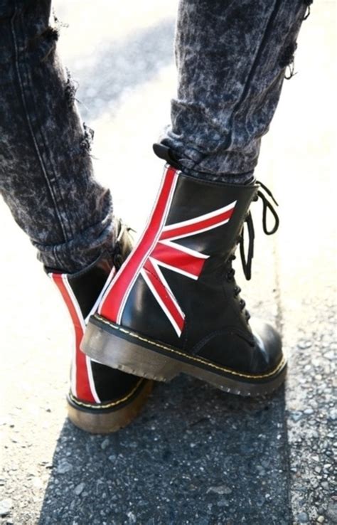 dr martens size  style  black leather boots  union jack unisex  ebay