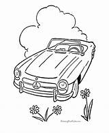Coloring Pages Car Printable Cars Kids Convertible Fast Cabrio Sheets Mercedes Peterbilt Color Print Vehicles Go Popular Library Clipart Coloringhome sketch template