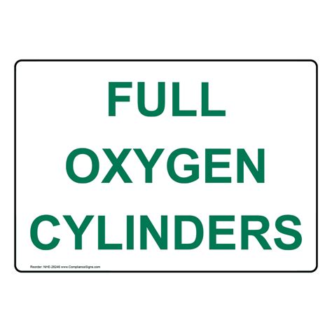 full oxygen cylinders sign nhe