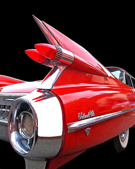 Red Cadillac Sedan De Ville 1959 Tail Fins Photograph By Gill Billington