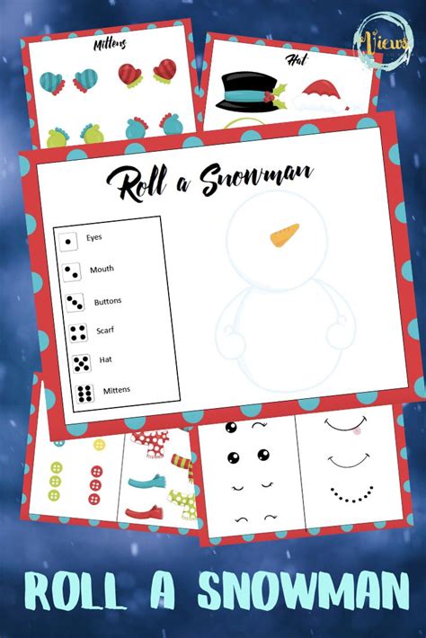 roll  snowman printable game printable snowman printable games
