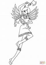 Winx Club Coloring Fairy Pages Indian Printable Fairies Supercoloring Drawing sketch template