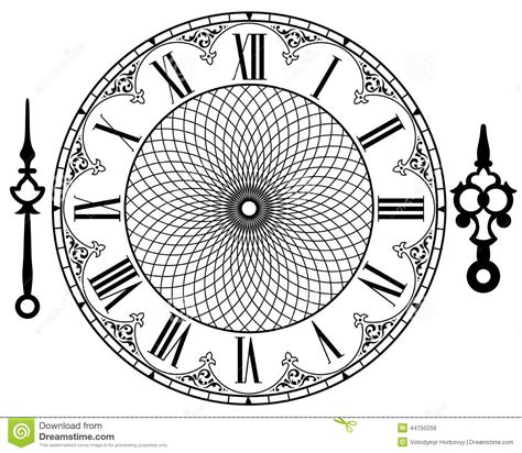 Vector Vintage Clock Stock Vector Image 44750259