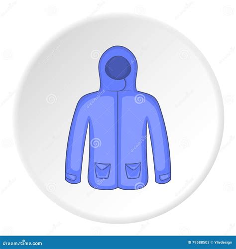 mens winter jacket icon cartoon style stock vector illustration