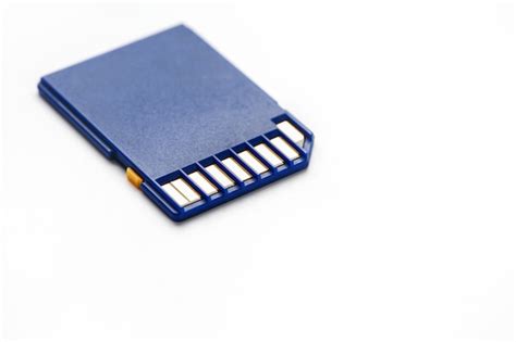 premium photo blue sd memory card isolated  white