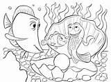 Coloring Nemo Finding Pages Fish Disney Printable Cute sketch template