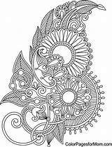 Paisley Coloring Pages Getcolorings sketch template