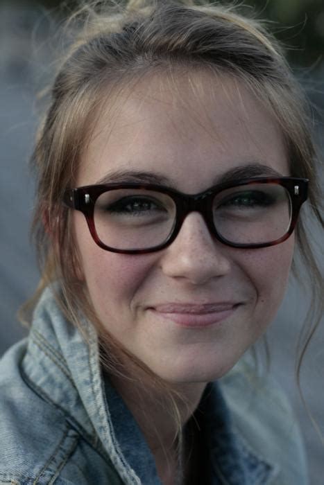 Cute Girl With Glasses At