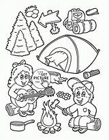 Coloring Pages Summer Camp Camping Kids Clipart Color Clip Popular Library sketch template