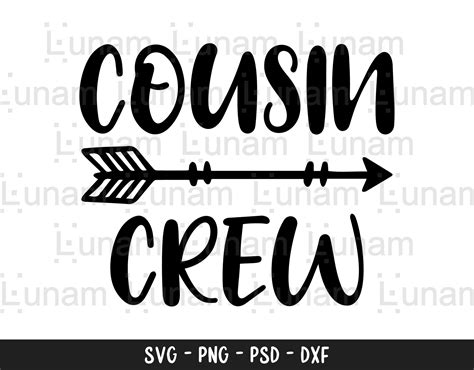 cousin crew svg cousin svg dxf  png instant  etsy canada