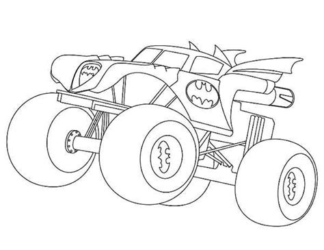 batman monster truck coloring page kids play color