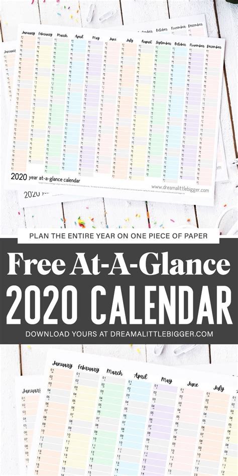 printable   glance calendar   glance calendar printable