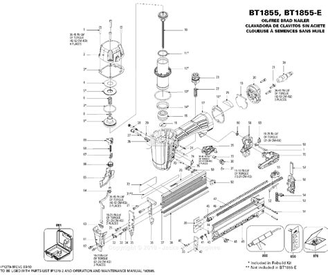 bostitch btk parts diagram  nailer