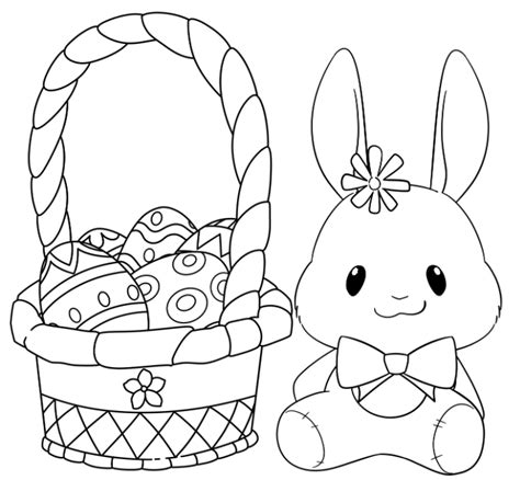 printable easter egg basket coloring pages coloring  drawing