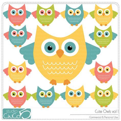 printable cute owls buy     cute owls vol  digital