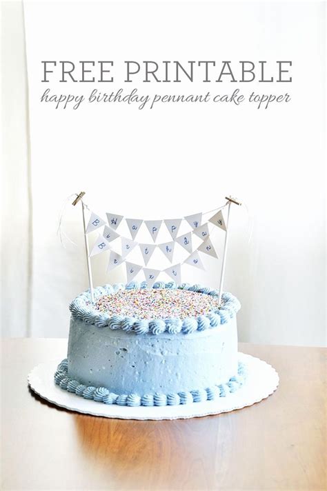 30 Happy Birthday Cake Topper Printable In 2020 With