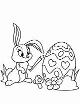 Easter Bunny Coloring Pages Painting Cute Egg Printable Print Color Drawing Supercoloring Book Dot Categories sketch template