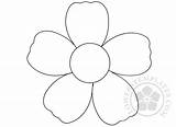 Outline Flower Simple Coloring Flowers Pages Templates sketch template