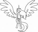 Alicorn Pony Little Drawing Outline Mlp Base Unicorn Coloring Clockwork Crow Lineart Pages Deviantart Color Kids Painting Getdrawings Printable Line sketch template