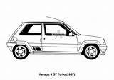 Turbo Renault Gt Vector Svg Outline Pdf sketch template