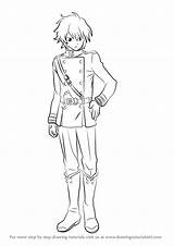 Seraph Yuichiro Owari Hyakuya Draw Drawing Anime Step sketch template