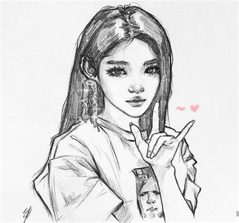 Pinterest Sketch Kpop Chungha Fanart Kpop Drawings