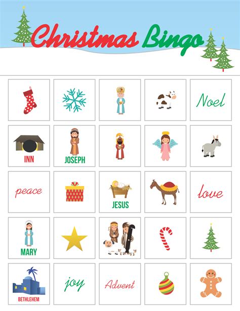 printable christmas bingo     printablee